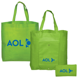 NW4733-FOLDING NON WOVEN TOTE-Lime Green